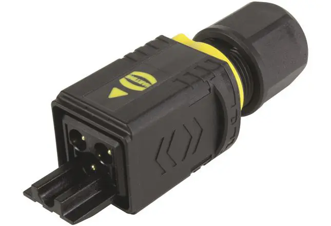 Produktfoto 1 von HARTING 09461 Netzstecker, 3, Gold über Nickel Crimpbefestigung, Kabel ø 10 mm, Kabel 16A, 250 V