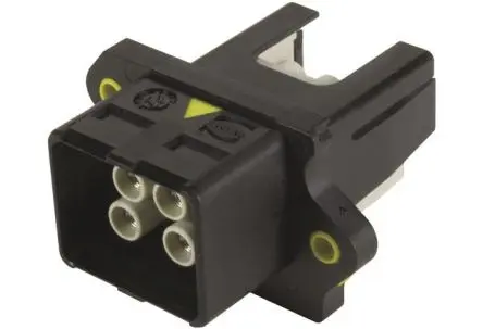 Produktfoto 1 von HARTING 09462 Netzstecker, 4 Crimpbefestigung, Kabel ø 2.9 mm, Kabel 12A, 48V