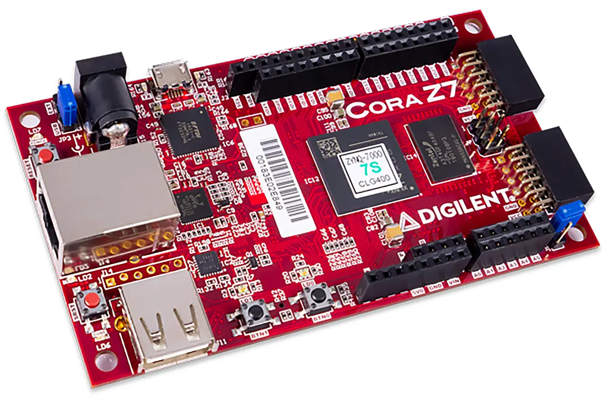 Produktfoto 1 von Digilent Cora Z7: Zynq-7000, Entwicklungsboard für Arm-Entwicklung, FPGA-Entwicklung, FPGA, ADC1410