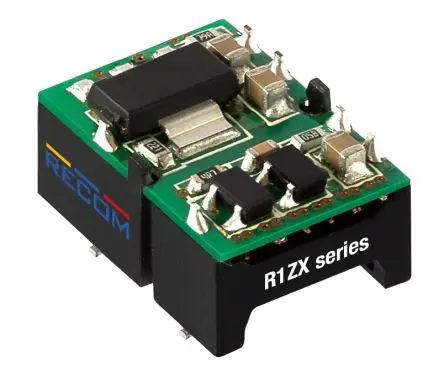 Produktfoto 1 von Recom R1ZX DC/DC Konverter, 5V dc OUT 200 mA Oberfläche 5V dc 2 kV dc 1 W -40 °C 100 °C