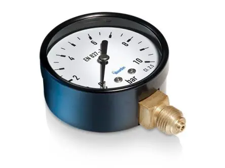 Produktfoto 1 von Bourdon Unterseite MAT1 Manometer 40 mm 0 bar → 1 bar ±2.5 % Stahl Gehäuse G 1/8