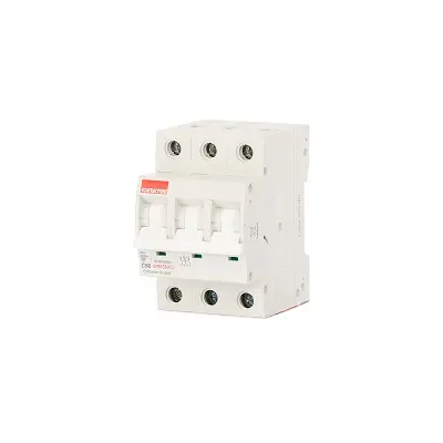 Produktfoto 1 von Contactum DDB Miniaturüberlastschalter Typ C, Pol 3-polig 50 A 415 V ac, Abschaltvermögen 10 kA Defender B Board