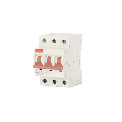 Produktfoto 1 von Contactum DDB Miniaturüberlastschalter Typ D, Pol 3-polig 63A 415V ac, Abschaltvermögen 10 kA