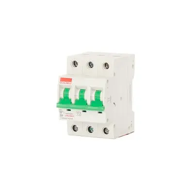 Produktfoto 1 von Contactum Miniaturüberlastschalter Typ C, Pol 3-polig 6A 415V ac, Abschaltvermögen 10 kA