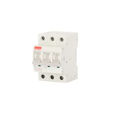 Produktfoto 1 von Contactum DDB Miniaturüberlastschalter Typ D, Pol 3-polig 16 A 415 V ac, Abschaltvermögen 10 kA Defender B Board