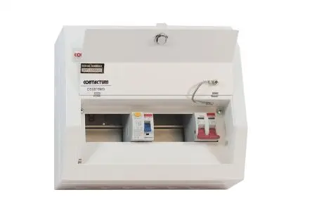 Produktfoto 1 von Contactum 8 Defender Verbrauchereinheit aus Stahl, 100A BS EN 61439-3