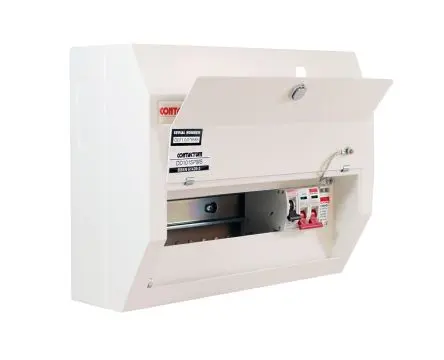 Produktfoto 1 von Contactum 10 Defender Verbrauchereinheit aus Stahl, 100A BS EN 61439-3 IP4X
