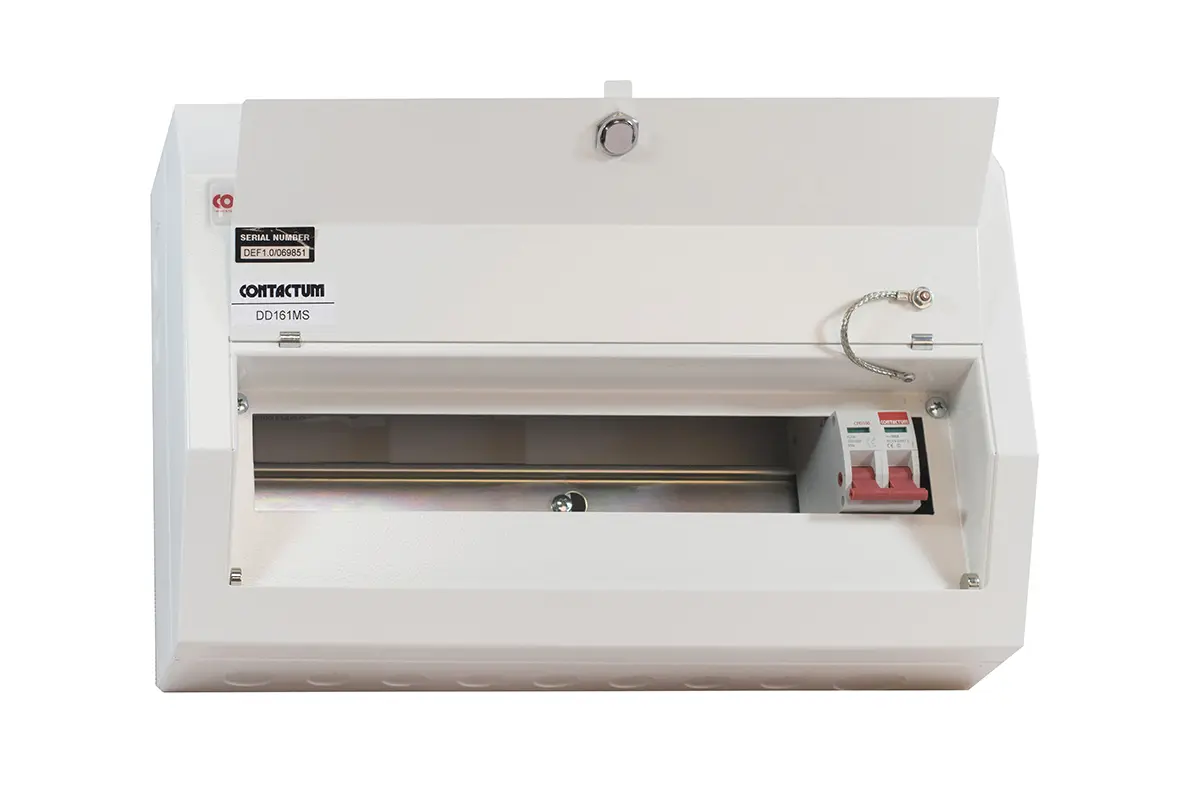 Produktfoto 1 von Contactum Defender Verteilerkasten aus Stahl, 16 x PLE, 100A, 402 x 260 x 130mm