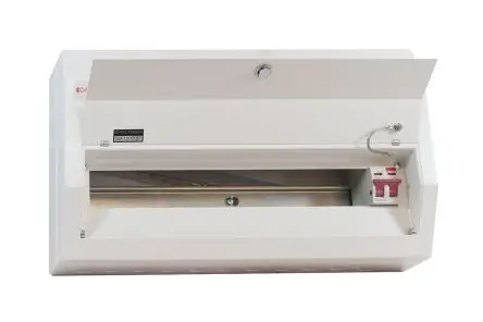 Produktfoto 1 von Contactum 20 Defender Verbrauchereinheit aus Stahl, 100A BS EN 61439-3 IP4X