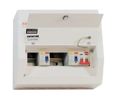 Produktfoto 1 von Contactum 6 Defender Verbrauchereinheit aus Stahl, 100A BS EN 61439-3