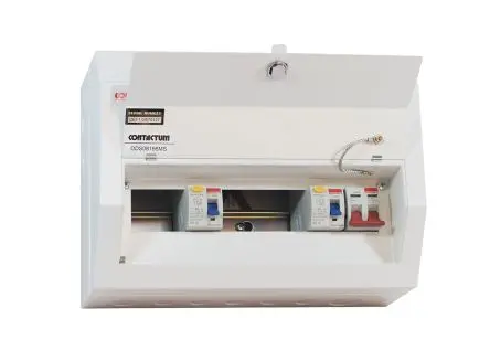 Produktfoto 1 von Contactum 8 Defender Verbrauchereinheit aus Stahl, 100A BS EN 61439-3