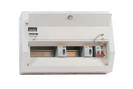 Produktfoto 1 von Contactum 14 Defender Verbrauchereinheit aus Stahl, 100A BS EN 61439-3