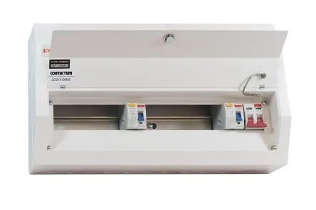 Produktfoto 1 von Contactum 16 Defender Verbrauchereinheit aus Stahl, 100A BS EN 61439-3