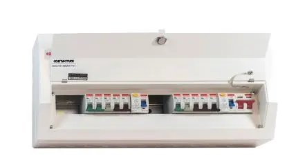 Produktfoto 1 von Contactum 16 Defender Verbrauchereinheit aus Stahl, 100A BS EN 61439-3