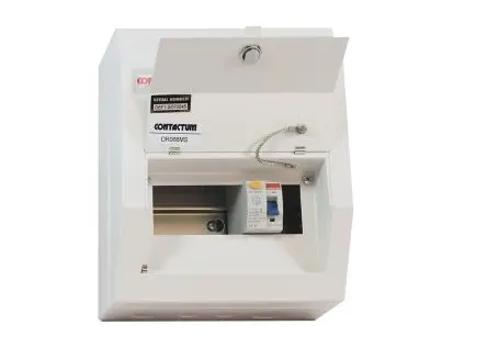 Produktfoto 1 von Contactum 6 Defender Verbrauchereinheit aus Stahl, 63A BS EN 61439-3