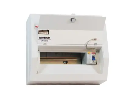 Produktfoto 1 von Contactum 10 Defender Verbrauchereinheit aus Stahl, 80A BS EN 61439-3