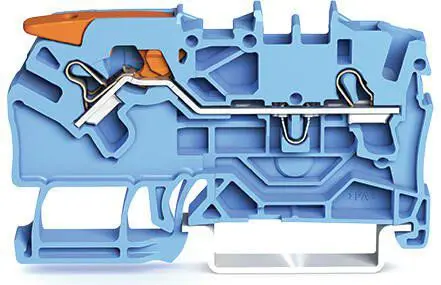 Produktfoto 1 von WAGO Anschlussklemmenblock für Durchkontaktierung 1 Blau, 2.5mm², 800V Zugfederklemme IECEx/ATEX