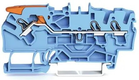 Produktfoto 1 von WAGO Anschlussklemmenblock für Durchkontaktierung 1 Blau, 2.5mm², 800V Zugfederklemme IECEx/ATEX