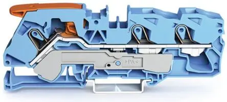 Produktfoto 1 von WAGO Anschlussklemmenblock für Durchkontaktierung 1 Blau, 16mm², 800V Zugfederklemme IECEx/ATEX