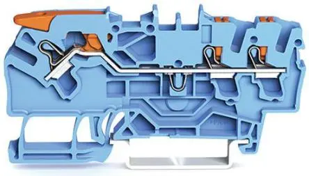 Produktfoto 1 von WAGO Anschlussklemmenblock für Durchkontaktierung 1 Blau, 2.5mm², 800V Zugfederklemme IECEx/ATEX