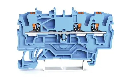 Produktfoto 1 von WAGO Anschlussklemmenblock für Durchkontaktierung 1 Blau, 2.5mm², 800V Zugfederklemme IECEx/ATEX