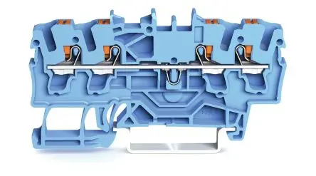 Produktfoto 1 von WAGO Anschlussklemmenblock für Durchkontaktierung 1 Blau, 2.5mm², 800V Zugfederklemme IECEx/ATEX