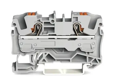 Produktfoto 1 von WAGO Anschlussklemmenblock für Durchkontaktierung 1 Grau, 6mm², 800V Zugfederklemme IECEx/ATEX