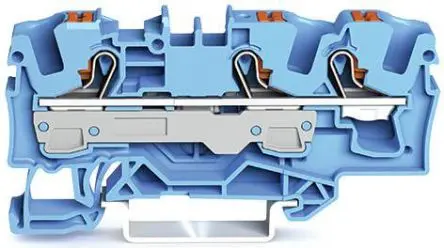Produktfoto 1 von WAGO Anschlussklemmenblock für Durchkontaktierung 1 Blau, 6mm², 800V Zugfederklemme IECEx/ATEX