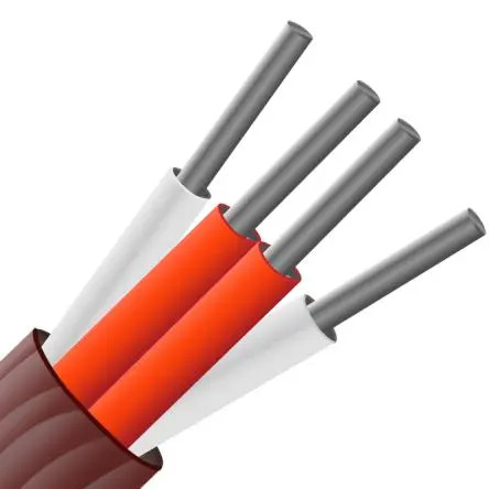 Produktfoto 1 von RS PRO Geschirmt 7 5 m Silikon-isoliert Widerstandsthermometer-Detektorkabel für Thermoelement Typ