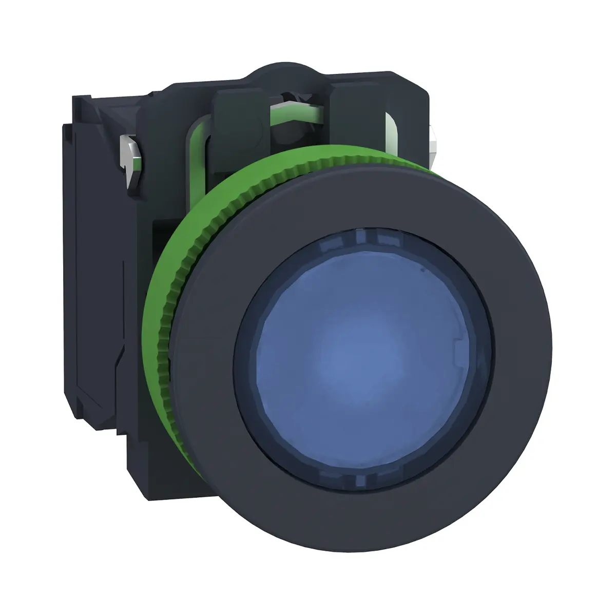 Produktfoto 1 von Schneider Electric XB5 Druckschalter Blau Beleuchtet Federrückstellung Panel Ø 30 mm, 1-poliger Umschalter / 10 A 120 V