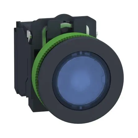 Produktfoto 1 von Schneider Electric XB5 Druckschalter Blau Beleuchtet Federrückstellung Panel Ø 30 mm, 1-poliger Umschalter / 10A 120 V
