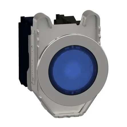 Produktfoto 1 von Schneider Electric XB4 Druckschalter Blau Beleuchtet Federrückstellung Panel Ø 30 mm, 1-poliger Umschalter / 10A 120 V