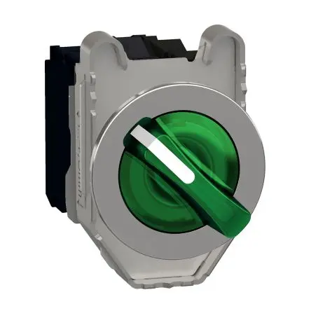 Produktfoto 1 von Schneider Electric Harmony Wahlschalter 3-Stufen komplette Einheit, beleuchtet, 600V / 6A, 1-poliger Umschalter