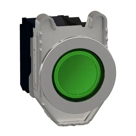 Produktfoto 1 von Schneider Electric Harmony XB4 Druckschalter Grün Beleuchtet Federrückstellung Panel Ø 30 mm, 1-poliger Umschalter / 10A