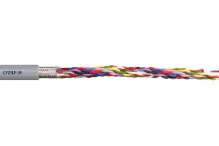 Produktfoto 1 von Igus chainflex CF211.PUR Datenkabel, 4-adrig 0.5mm² 20 AWG Geschirmt Grau, 50 m, Polyurethan