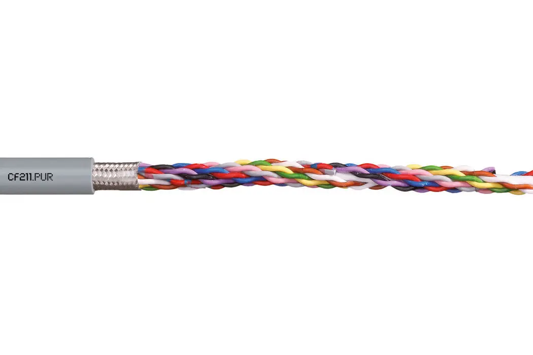 Produktfoto 1 von Igus chainflex CF211.PUR Datenkabel, 8-adrig 0.25 mm² 24 AWG Geschirmt Grau, 50 m, Polyurethan