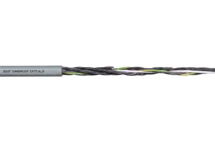 Produktfoto 1 von Igus chainflex CF77.UL.D Steuerkabel, 3-adrig 2.5mm² 14 AWG Grau Ungeschirmt, 25 m, Polyurethan