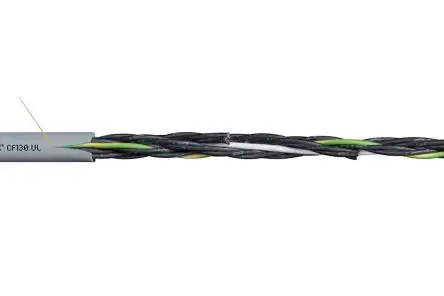 Produktfoto 1 von Igus Chainflex CF130.UL Steuerkabel, 5-adrig 0.5mm² 20 AWG Grau Ungeschirmt, 25 m, Polyvinylchlorid
