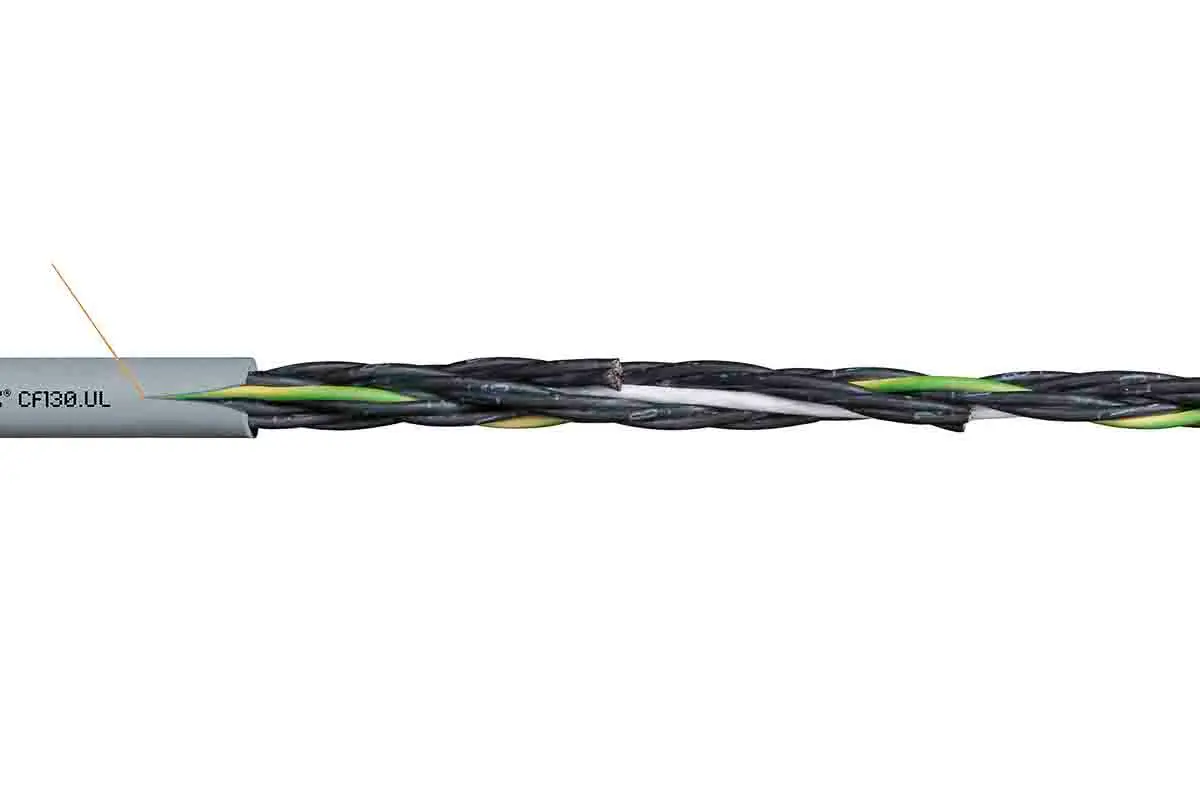 Produktfoto 1 von Igus Chainflex CF130.UL Steuerkabel, 3-adrig 1.5 mm² 15 AWG Grau Ungeschirmt, 25 m, Polyvinylchlorid