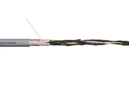 Produktfoto 1 von Igus Chainflex CF140.UL Steuerkabel, 3-adrig 0.5mm² 20 AWG Grau Geschirmt, 25 m, Polyvinylchlorid
