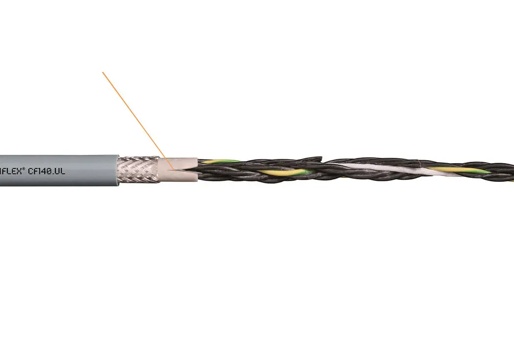 Produktfoto 1 von Igus Chainflex CF140.UL Steuerkabel, 3-adrig 2.5 mm² 14 AWG Grau Geschirmt, 25 m, Polyvinylchlorid