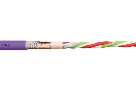 Produktfoto 1 von Igus chainflex CFBUS Datenkabel, 4-adrig 0.25mm² 24 AWG Geschirmt Violett, 25 m, Thermoplastisches Elastomer