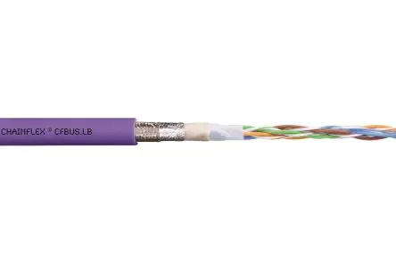Produktfoto 1 von Igus chainflex CFBUS.LB Datenkabel, 4-adrig 0.25mm² 24 AWG Geschirmt Violett, 25 m, Thermoplastisches Elastomer