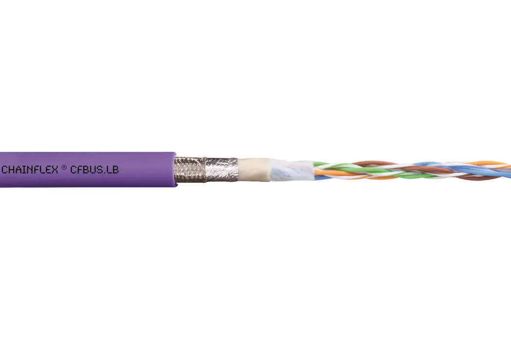 Produktfoto 1 von Igus chainflex CFBUS.LB Datenkabel, 8-adrig 0.15 mm² 26 AWG Geschirmt Violett, 25 m, Thermoplastisches Elastomer