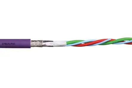 Produktfoto 1 von Igus chainflex CFBUS.PVC Datenkabel, 4-adrig 0.25mm² 24 AWG Geschirmt Violett, 25 m, Polyvinylchlorid