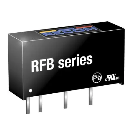 Recom RFMM DC/DC Konverter, 5V dc OUT 200 mA Durchsteckmontage 5.5V dc 4 kV dc 1 W -40 °C 85 °C