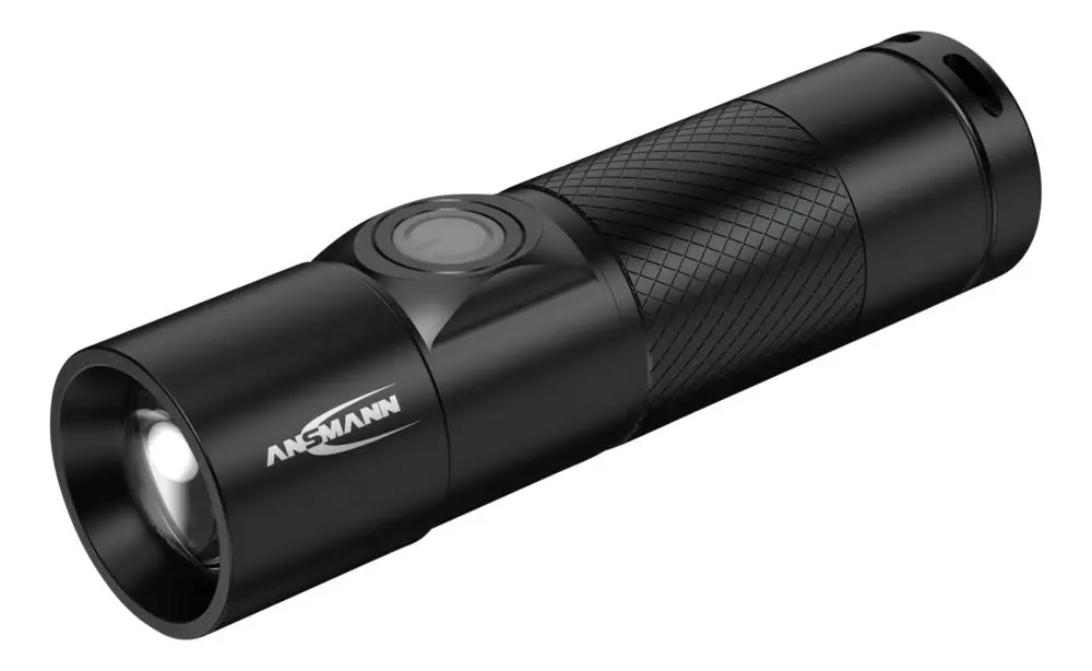 Produktfoto 1 von Ansmann Wiederaufladbar Taschenlampe LED Schwarz, 300 lm / T350FR, 98.5 mm