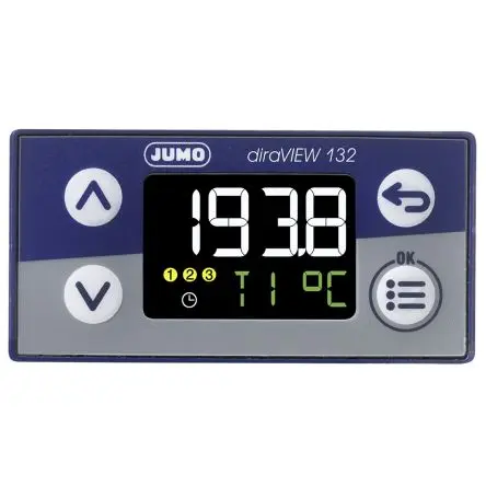 Produktfoto 1 von Jumo diraVIEW Digitale Anzeige Panel, DIN-Hutschiene 1 Relais Ausgang 240V