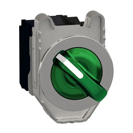 Produktfoto 1 von Schneider Electric Harmony Wahlschalter 3-Stufen komplette Einheit, beleuchtet, 600V / 6A, 1-poliger Umschalter