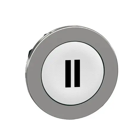 Produktfoto 1 von Schneider Electric Harmony XB4 Drucktastenkopf Ø 30 mm, Weiß Tastend Rund Rund Metall, IP66